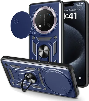 Produktbild von Outdoor Panzer Hülle für Honor Magic 7 Lite Handyhülle Slide Kameraschutz Ringhalter in Blau