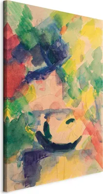 Produktbild von Italienischer Leinwand Leinwandbild - Paar im Nachen (August Macke) 20x30 cm Reproduktionen l-F-13204-b-a