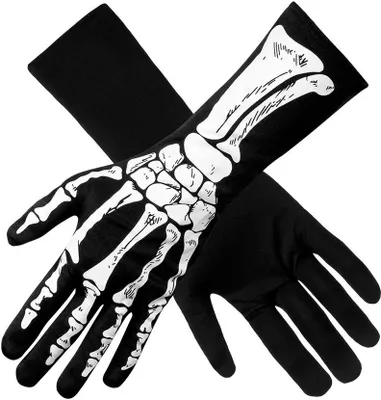 Immagine prodotto di guanti skeleton poliestere nero/bianco taglia XL