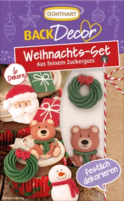Produktbild von 15 x BackDecor Weihnachts Set mit 6 weihnachtliche Figuren