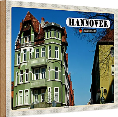 Produktbild von Holzschild Städte Hannover Nordstadt Gebäude 30x20cm