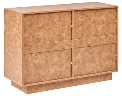 Produktbild von BELIANI Kommode Braun aus Spanplatte Wurzelholzoptik mit 6 Schubladen Modernes Design für Wohnzimmer Schlafzimmer