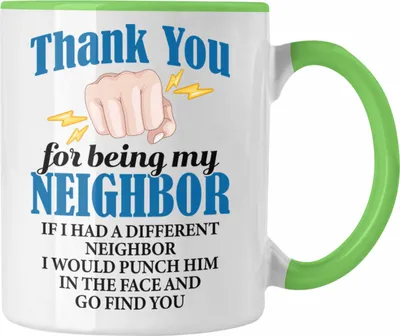 Produktbild von Trendation - Bester Nachbar Geschenk für Nachbarn Tasse Geschenkidee Beste Nachbarn der Welt (Grün)