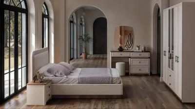 Immagine prodotto di Set camera da letto moderna Letto Comodini Armadio Toeletta