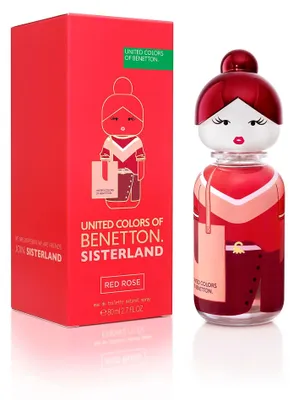 Image de Eau de toilette Benetton Sisterland Red Rose pour femme, 80 ml