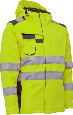 Produktbild von ELKA Softshell Hi-Visible Warnschutz Jacke Warngelb/Grau L