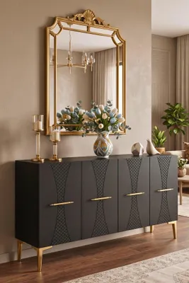 Obrázok produktu pre Skye Decor, kvalitná konzolová stolík, farba antracit, 120 cm, 100% melamín