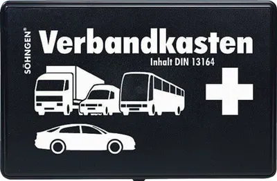 Produktbild von SÖHNGEN KFZ-Verbandkasten KU DIN 13164 bestückt schwarz