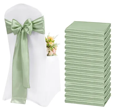 Image de Nœuds de chaise 50 pièces - Nœud décoratif - Mariage - Réception - Fête - Hôtel - Décoration intérieure - Housse de chaise