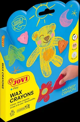 Produktbild von Jovi 948, 8 Stück(e), Schwarz, Blau, Braun, Grün, Orange, Pink, Rot, Gelb, Mehrfarbig, Dreieck, Spitz, Wachs