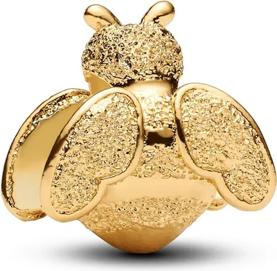 Produktbild von Pandora Mini-Charm Biene Strukturiert 14 Karat Vergoldet 764524C00