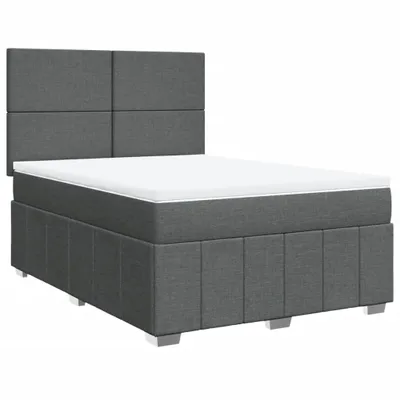 Produktbild von Boxspringbett mit Matratze Dunkelgrau 160x200 cm Stoff