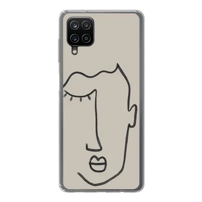 Produktbild von MuchoWow® Handyhülle Schutzhülle Hülle für Samsung Galaxy A12 Auge - Abstrakt - Strichzeichnung Silikon Softcase Handy Hülle - Bild