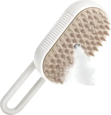 Produktbild von Cat Steamy Brush,Haustier Pflege Buerste,Hund Steam Brush for Hair Cleaner,Tierhaarentfernungskamm mit Wassertank Und Spray fuer Massage,Pflege Und Haarentfernung