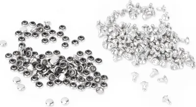 Zdjęcie produktu dla 100Pcs Nit Rhinestone Studs Crystal Rivet Rhinestone Diamond Lace Rivets for Leather/Belt/Handbags Leather Decoration (7mm Silver)