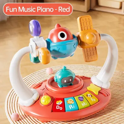 Produktbild von Elektronisches Kinderklavier mit Musik, Lichteffekten und Lernfunktion - Rot