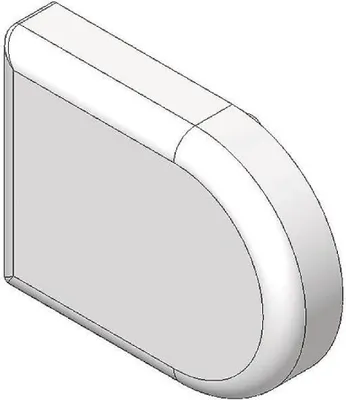 Produktbild von BLUM CLIP top Topfabdeckung - Glastürscharnier D-Form,Kunststoff matt vernickelt