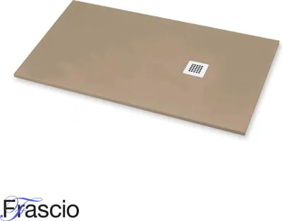 Immagine prodotto di Piatto doccia 75x175 cm Vulcano Line Slim Beige Ral 1019 in resina sintetica e polvere di marmo con scarico libero - FRASCIO
