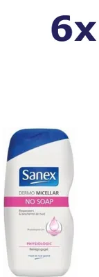 Produktbild von 6x Sanex Dermo Reiningsgel Micellar 500 ml