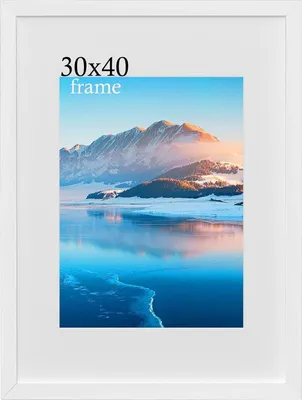 Obrázok produktu pre 30x40 cm Biely drevený rám - Fotorámik na výtlačok A4