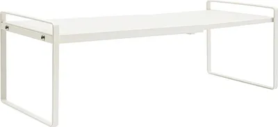 Produktbild von Küchenschrankregal - Erweiterbarer Schrank Organizer - Verstellbare Größe - Eisen - Aufbewahrungsregal - Weiß