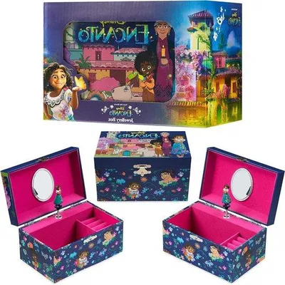 Produktbild von Famanu Schmuckdose für Mädchen - Prinzessinnen-Designs mit Drehfigur
