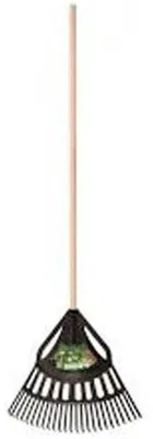 Image de Balai à Feuille/Gazon 64 cm - - Manche Bois 1m30 - Nettoyage Efficace et Pratique - D-Work