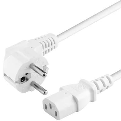 Zdjęcie produktu dla Kabel zasilający PremiumCord 230V do komputera 1m biały