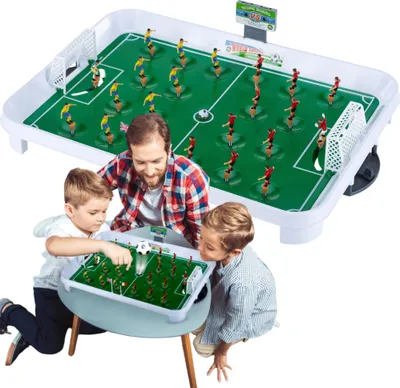 Produktbild von Outtec® Tischfußball auf federn XXL, Fußballspiel, Fußballspielzeug, Fußballspieler, Kickertisch - 50 x 36 cm - für Kinder und Erwachsene - Spielzeug