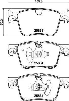Produktbild von HELLA Bremsbeläge Satz Vorne Bremsklötze passend für PEUGEOT 308 SW II 8DB 355 024-751