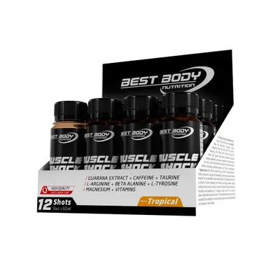 Produktbild von Best Body Nutrition - Muscle Shock Shot - Tropical - 12 Shots à 60 ml