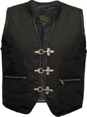 Produktbild von Herren Textil Bikerweste Kutte Rockerweste Clubweste Chopper Weste Textilweste(4XL)
