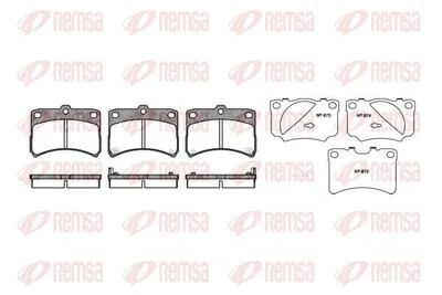 Produktbild von REMSA 0723.02 Bremsbeläge Satz Vorne Bremsklötze für DAIHATSU CUORE VI (L7)