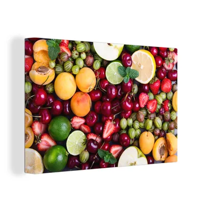 Obrázek produktu pro OneMillionCanvasses® Malba na plátně Nástěnná malba na plátně - Ovoce - Barvy - Léto - 150x100cm