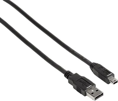 Produktbild von Hama USB 2.0 Connection Cable, 1.8m, 1,8 m, USB A, Mini-USB B, Männlich/Männlich, 0,48 Gbit/s, Schwarz