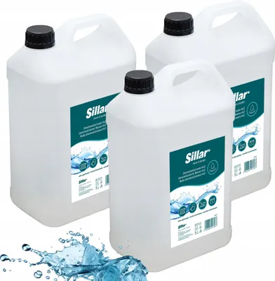Zdjęcie produktu dla Sillar Woda demineralizowana 15 l – woda destylowana do żelazek, akumulatorów, nawilżaczy powietrza i gospodarstwa domowego