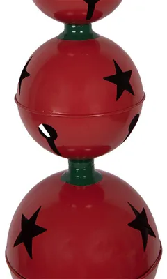 Imagen del producto de Figura decorativa navideña de Clayre & Eef, diámetro 31 cm, altura 193 cm, color rojo y verde, material: metal
