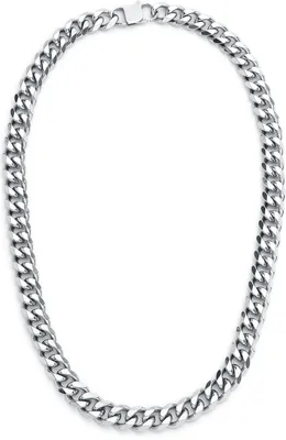 Produktbild von etNox hard and heavy Halskette Herren Panzerkette silberfarben 60 cm