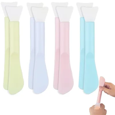 Produktbild von 8 Silikon-Gesichtsmaskenpinsel-Applikatoren für Hautpflegeprodukte und Tonmasken