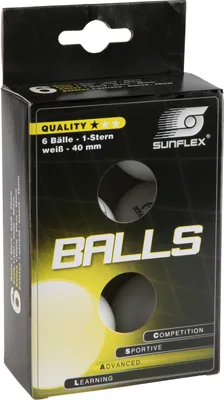 Produktbild von Sunflex 21601 Tischtennis-Bälle 1-Stern