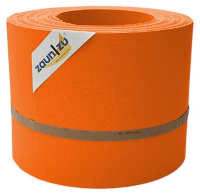 Produktbild von Sichtschutzstreifen zaun|zu PREMIUM 10x Einzelstreifen 2,55m für Doppelstabzaun Orange,10x 2,55m