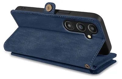 Produktbild von Handy Hülle für Samsung Galaxy A17 / A17 5G Geldbeutel Geldbörse RFID Schutz Klapphülle Cover Schutzhülle Wallet Farbe: Blau