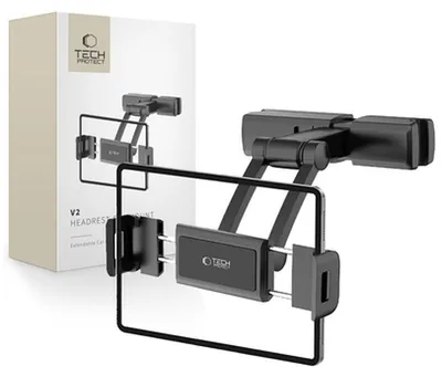 Zdjęcie produktu dla Tech-Protect V2 Stretchable Headrest Car Mount For Tablet Black