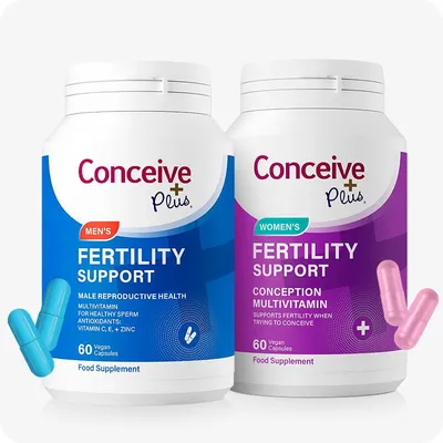 Produktbild von Conceive Plus Fertility Support Pack für Sie & Ihn, 60 Kapseln, mit Folsäure, Myo-Inositol, L-Carnitin, Zink und Coenzym Q10