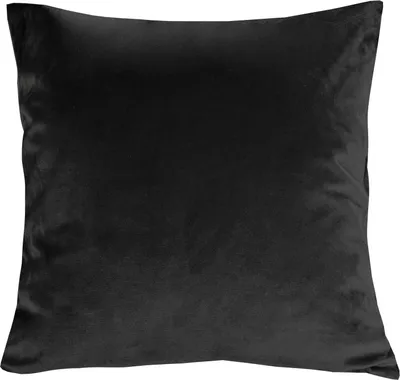 Produktbild von Kissenhülle - Schwarz - Samt - 50 x 50 cm - mit Reißverschluss