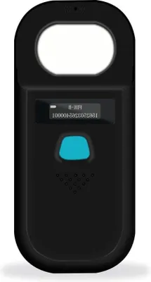 Obrázok produktu pre Skener krmiva pre zvieratá 134,2 kHz/125 kHz ISO11784(85)/FDX-B/ID64/EMID RFID – čítačka pre domáce zvieratá – pamäť na 128 záznamov – čierna