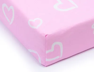 Produktbild von Amilian Spannbettlaken Spannbetttuch für Babybett Kinderbett 60x120 cm, 100% Baumwolle, fürs Baby, Bettwäsche Größe: 120x60 cm