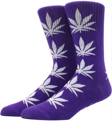 Zdjęcie produktu dla CHPN – Skarpetki "Unkrautsocken" – Skarpetki – Prezent – Skarpetki – Fioletowe/Białe – Uni  – Uniwersalny rozmiar – 36–46