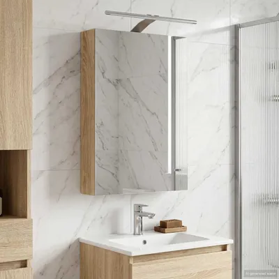 Immagine prodotto di Armadietto a specchio da bagno vidaXL in rovere Sonoma 40 x 10,5 x 60,5 cm