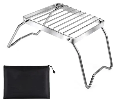 Zdjęcie produktu dla Przenośny grill do ogniska, składana ruszta ze stali nierdzewnej